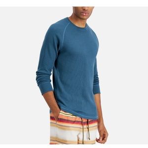 Sun & Stone off White Waffle Knit Base Layer Thermal top Large